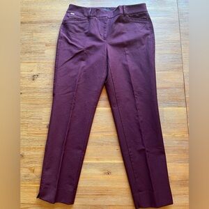 White House Black Market Burgundy Ankle Pants